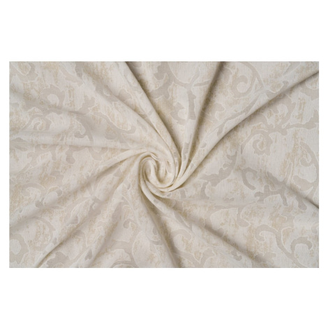 Béžová záclona 140x260 cm Baroque - Mendola Fabrics