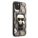 Plastové puzdro Karl Lagerfeld na Apple iPhone 13 KLHCP13MPMNFIK1 Ikonik Flower Monogram sivé