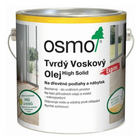 OSMO Tvrdý voskový olej EXPRES - rýchloschnúci voskový olej na parkety 2,5 l 3362  bezfarebný - 