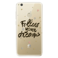 Odolné silikónové puzdro iSaprio - Follow Your Dreams - black - Huawei P9 Lite 2017
