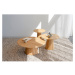 Okrúhly odkladací stolík z dubového dreva ø 55 cm Mushroom – Gazzda