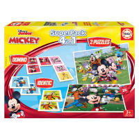 Puzzle domino a pexeso Mickey and Friends Disney Superpack Educa 2x25 dielov