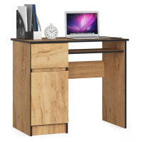 Psací stůl PIKSEL 90 cm dub craft zlatý levý