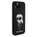 Karl Lagerfeld Liquid Silicone Ikonik NFT Zadný Kryt pre iPhone 15 Plus Black