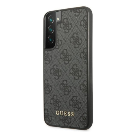 Plastové puzdro Guess Samsung Galaxy S22 Ultra 5G GUHCS22LG4GFGR Metal Gold Logo sivé