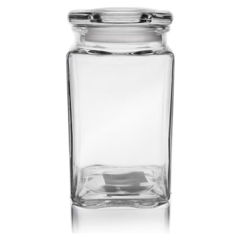 Dóza sklo s vrchnákom 1,4 l hranatá Orion