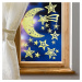 18-dielny obrázok na okno "Hviezdy a mesiac"