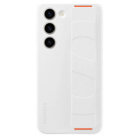 Kryt Samsung Silicone case with strap for Samsung Galaxy S23 White (EF-GS911TWEGWW)