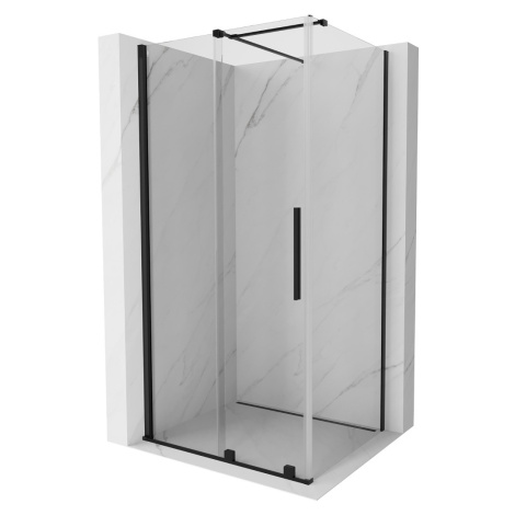 MEXEN/S - Velár sprchovací kút 120 x 75, transparent, čierna 871-120-075-01-70