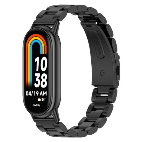 Xiaomi Mi Smart Band 8 / 9, kovový remienok, TP Stainless, čierny