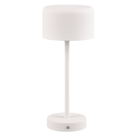 Biela LED stmievateľná stolová lampa (výška 30 cm) Jeff – Trio