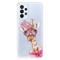 Odolné silikónové puzdro iSaprio - Lady Giraffe - Samsung Galaxy A23 / A23 5G