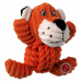 Hračka Dog Fantasy Safari tiger s uzlom pískací 18cm