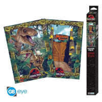 Set 2 plagátov Jurassic Park - Gates & Biodiversity (52x38 cm)