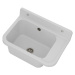 Sink Quality Universe, univerzálna plastová výlevka 50x34x31 cm + sifón, 1-komorová, biela, SKQ-