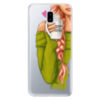 Odolné silikónové puzdro iSaprio - My Coffe and Redhead Girl - Samsung Galaxy J6+