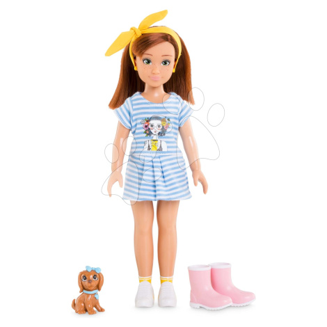 Bábika Zoé Nature & Adventure Set Corolle Girls s hnedými vlasmi a so psíkom 28 cm 6 doplnkov od