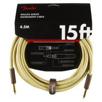 Fender Deluxe Series 15' Instrument Cable Tweed