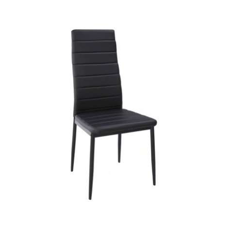 Jedálenská stolička Zita, čierna ekokoža% Asko