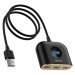 Adaptér Baseus Square Round USB Adapter, HUB USB 3.0 to 1x USB 3.0 + 3x USB 2.0.1m, Black (69531