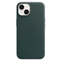 Kožené puzdro Apple na Apple iPhone 14 MPP53ZM/A Leather Case with MagSafe Forest Green