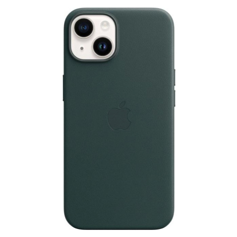 Kožené puzdro Apple na Apple iPhone 14 MPP53ZM/A Leather Case with MagSafe Forest Green