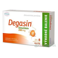 Degasin 280 mg znižuje množstvo plynu, nadúvanie a plynatosť 32 kapsúl