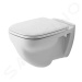 DURAVIT - D-Code Závesné WC, ploché splachovanie, alpská biela 22100900002