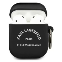 Nabíjací držiak na slúchadlá Bluetooth, silikónový, karabínka, vzor Karl Lagerfeld Paris, kompat