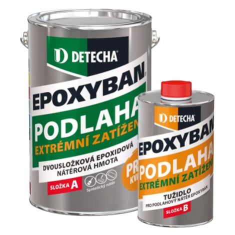 DETECHA Epoxyban - epoxidová dvojzložková farba na betón ral 3000 - červená ohnivá 20 kg