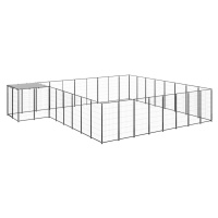 vidaXL Koterec pre psy ÄŤierny 20,57 mÂ˛ oceÄľ