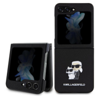 Karl Lagerfeld PU Saffiano Karl and Choupette NFT Zadný Kryt pre Samsung Galaxy Z Flip 5 Black