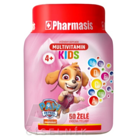 PHARMASIS Multivitamin Kids Paw Patrol Labková patrola - ružová 50 ks