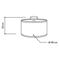 ALMUT 2610 stropné svietidlo Ø 45 cm, čisté seno