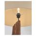 Bielo-hnedá stojacia lampa s textilným tienidlom (výška 175 cm) Powell – Kave Home