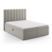 Sivá boxspring posteľ s úložným priestorom 160x200 cm Gina – Milo Casa