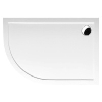 POLYSAN - RENA R sprchová vanička z liateho mramoru, štvrťkruh 120x90cm, R550, pravá, bi 65611