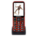 EVOLVEO EasyPhone LT, mobilný telefón pre seniorov s nabíjacím stojanom (červený)