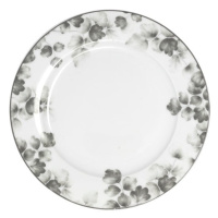 Dezertné porcelánové taniere v bielej a svetlosivej farbe v súprave 6 ks ø 19 cm Foliage gray – 