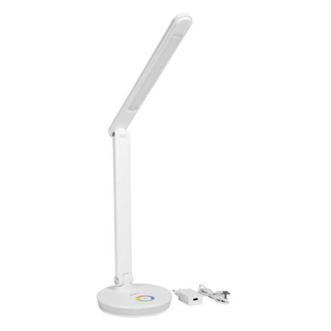 PALA Stolná lampa Platinet 12 W, RGB osvetlenie + USB, biela
