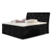 NABBI Beneto 160 čalúnená manželská posteľ s úložným priestorom čierna (Kronos 07)