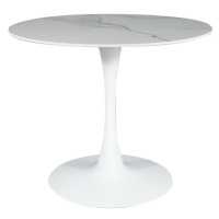 Sconto Jedálenský stôl ISPIRU biely mramor/biela