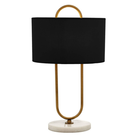 Stolová lampa ML-9112-1E mramorová základňa a látkový tienidlo Avonni