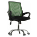 KONDELA Imela Typ 2 kancelárske kreslo s podrúčkami zelená / čierna / chróm