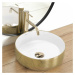 Keramické umývadlo na dosku Rea Sami 36 cm Gold White