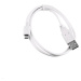 Kábel C-TECH USB 2.0 AM/Micro, 1 m, biela