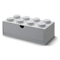 LEGO® stolný box 8 so zásuvkou šedá 316 x 158 x 113 mm