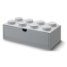 LEGO® stolný box 8 so zásuvkou šedá 316 x 158 x 113 mm