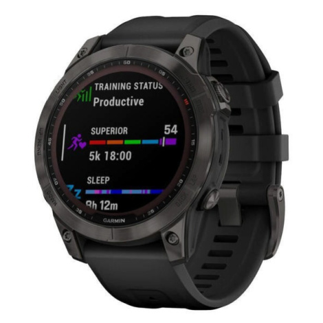 Garmin Fenix 7 Sapphire Solar/Titan Carbon, sivá/čierny +Voucher