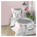 Bielo-ružové bavlnené obliečky na jednolôžko 140x200 cm Namaste – douceur d'intérieur